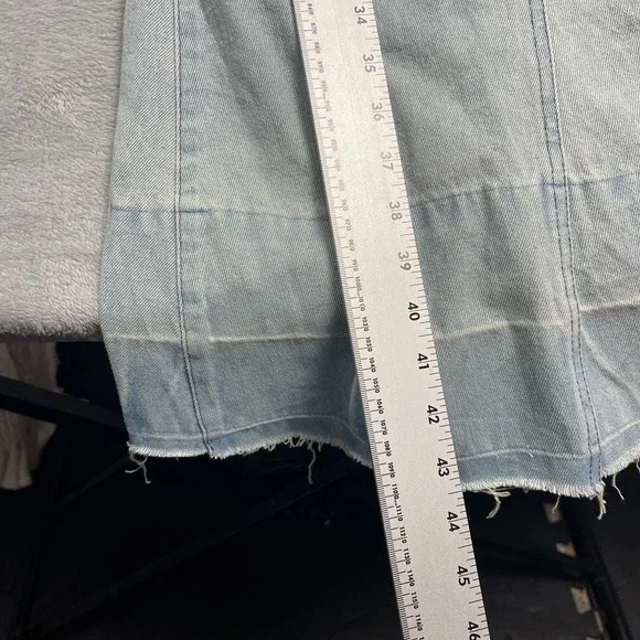 NWT Aaron & Amber Overalls Womens XL Blue Denim Flared Leg Adjustable Straps - Picture 4 of 10